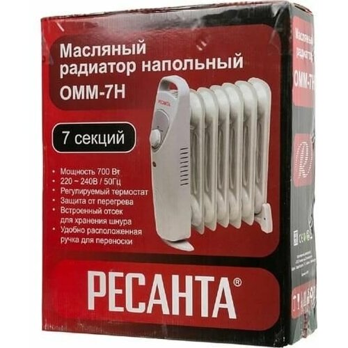 Радиатор масляный 7 секц 700Вт ОММ- 7Н Ресанта 6731 416800₽