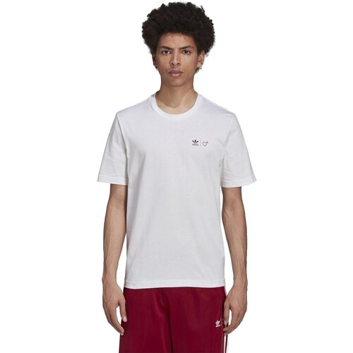 фото Футболка adidas originals, силуэт свободный, размер xs, белый