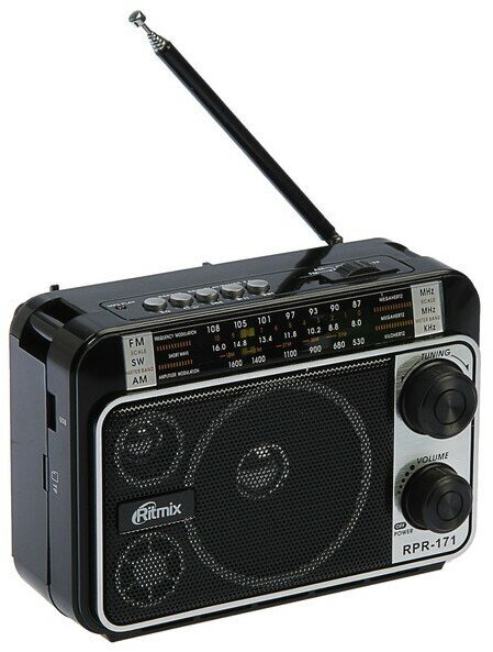 Радиоприёмник Ritmix RPR-171, FM, MP3, USB, AUX