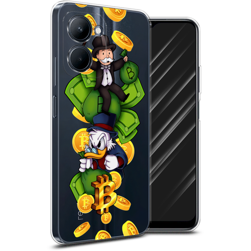 Силиконовый чехол на Realme C33 / Реалми С33 Scrooge McDuck and Monopoly, прозрачный силиконовый чехол scrooge mcduck and monopoly на realme c15 реалми с15