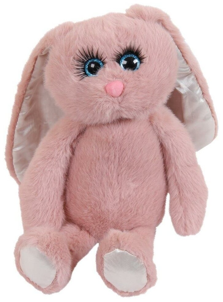 Мягкая игрушка ABtoys Реснички. Кролик розовый 20 см M5086