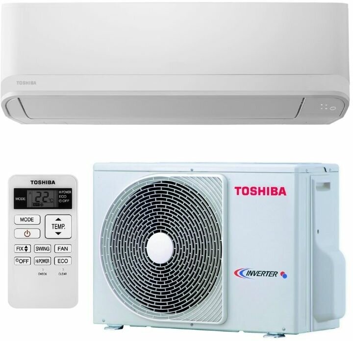 Сплит-система Toshiba RAS-10N4KVRG-EE/RAS-10N4AVRG-EE, серый - фотография № 11