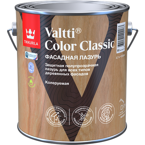 Антисептик Tikkurila Valtti Color Classic матовый прозрачный 2.7 л