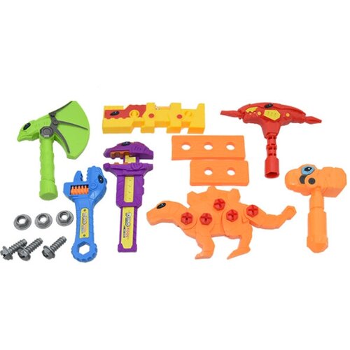 Игровой набор строителя Динозавр в коробке. Световые и звуковые эффекты