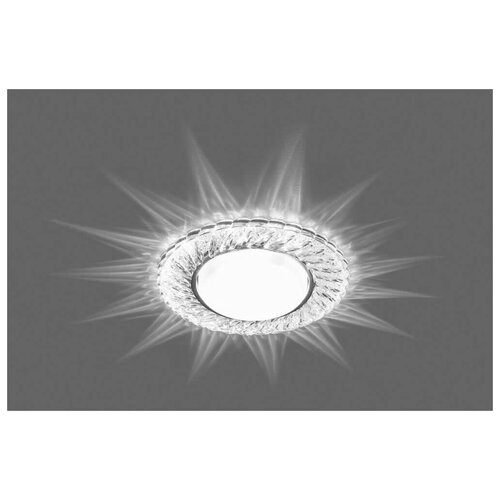 фото Feron светильник встраиваемый с белой led подсветкой cd4021 потолочный gx53 без лампы прозрачный