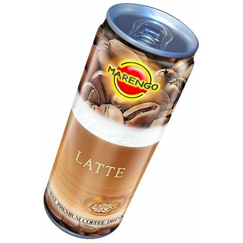 Кофейно-молочный напиток MARENGO Латте , ж/б, 240 мл. 4шт