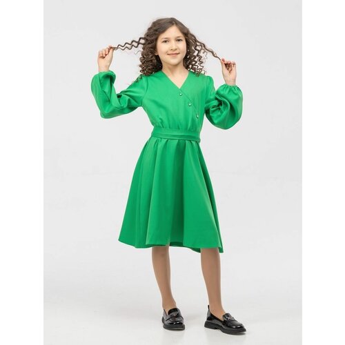 Платье размер 134, зеленый