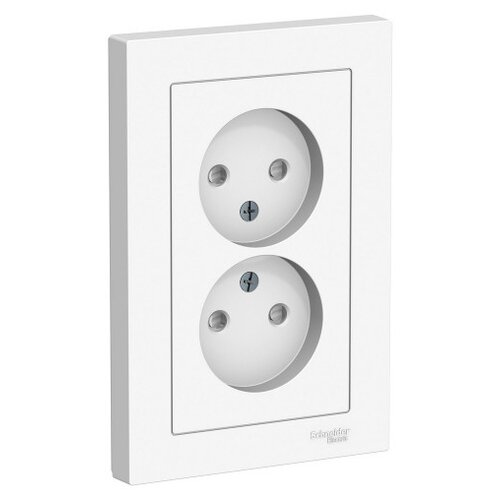 фото Розетка atlasdesign двойная без schneider electric