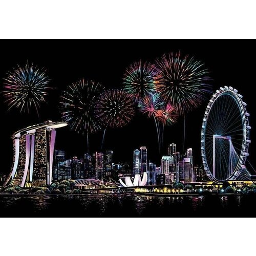 Скретч-картины - Singapore Firework (цветная) 28*40