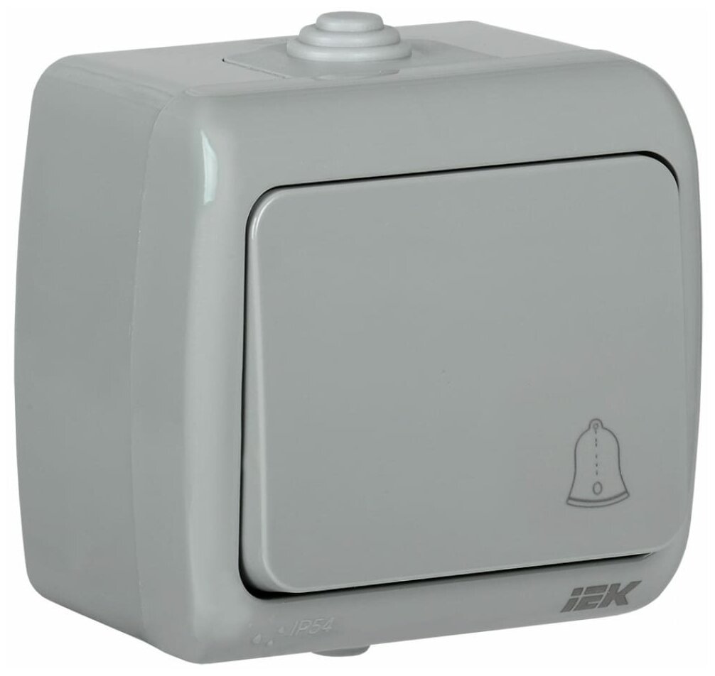 фото IEK Выключатель кнопочный 1-кл. ОП AQUATIC 10А IP54 ВС-20-1-3-А ИЭК EVA14-K03-10-54