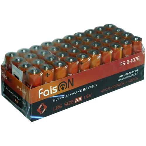 Батарейка FaisON Ultra Alkaline, LR6-40BOX, 1.5B, AA, FS-B-1076 (40 шт.)