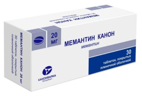 Мемантин Канон таб. п/о плен., 20 мг, 30 шт.