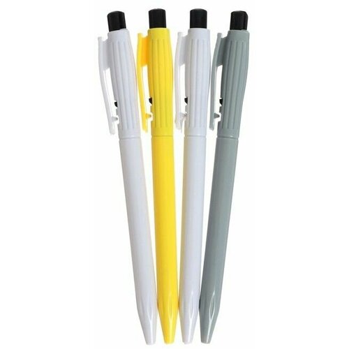 Набор ручек шариковых 4 штуки автоматические стержень синий 488₽