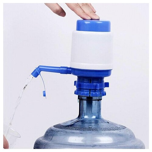 Диспенсер для воды Drinking Water Pump, белый, голубой помпа ручная drinking water pump m hl 03 pu 005 синий с белым
