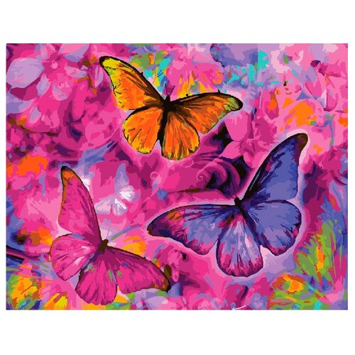 фото ВанГогВоМне Картина по номерам "Бабочки в розовом", 40х50 см (ZX 20473)