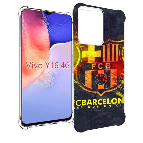 Чехол MyPads FC-Barcelona-Wallpaper-3 для Vivo Y16 4G/ Vivo Y02S задняя-панель-накладка-бампер чехол mypads fc barcelona wallpaper 3 для vivo x90 pro plus задняя панель накладка бампер