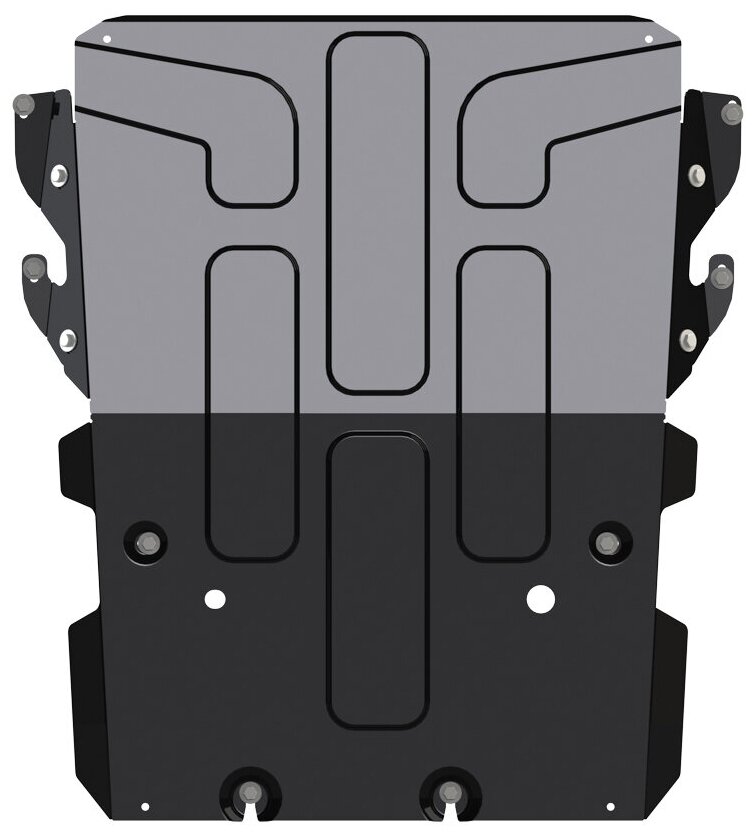 Защита картера для SSANG YONG Rexton/Rexton Sport/Musso 2018- 2,2D;2,0 MT, AT AWD; RWD, Универсальный штамповка, сталь 2,0 мм, 3914-Sheriff арт. 3914