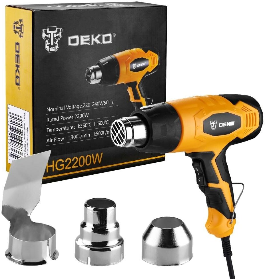Фен строительный DEKO HG2200W, 063-4200