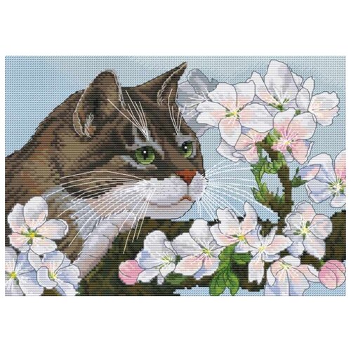 фото Набор яблоневый цвет вышивка крестом 25х34 белоснежка 161-14