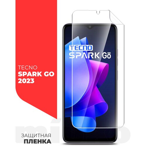 Защитная пленка на Tecno Spark Go 2023 (Техно Спарк Гоу) на Экран прозрачная гидрогелевая с олеофобным покрытием силиконовая клеевая основа, Miuko защитная пленка на tecno spark 8p техно спарк 8п на экран прозрачная гидрогелевая с олеофобным покрытием силиконовая клеевая основа brozo