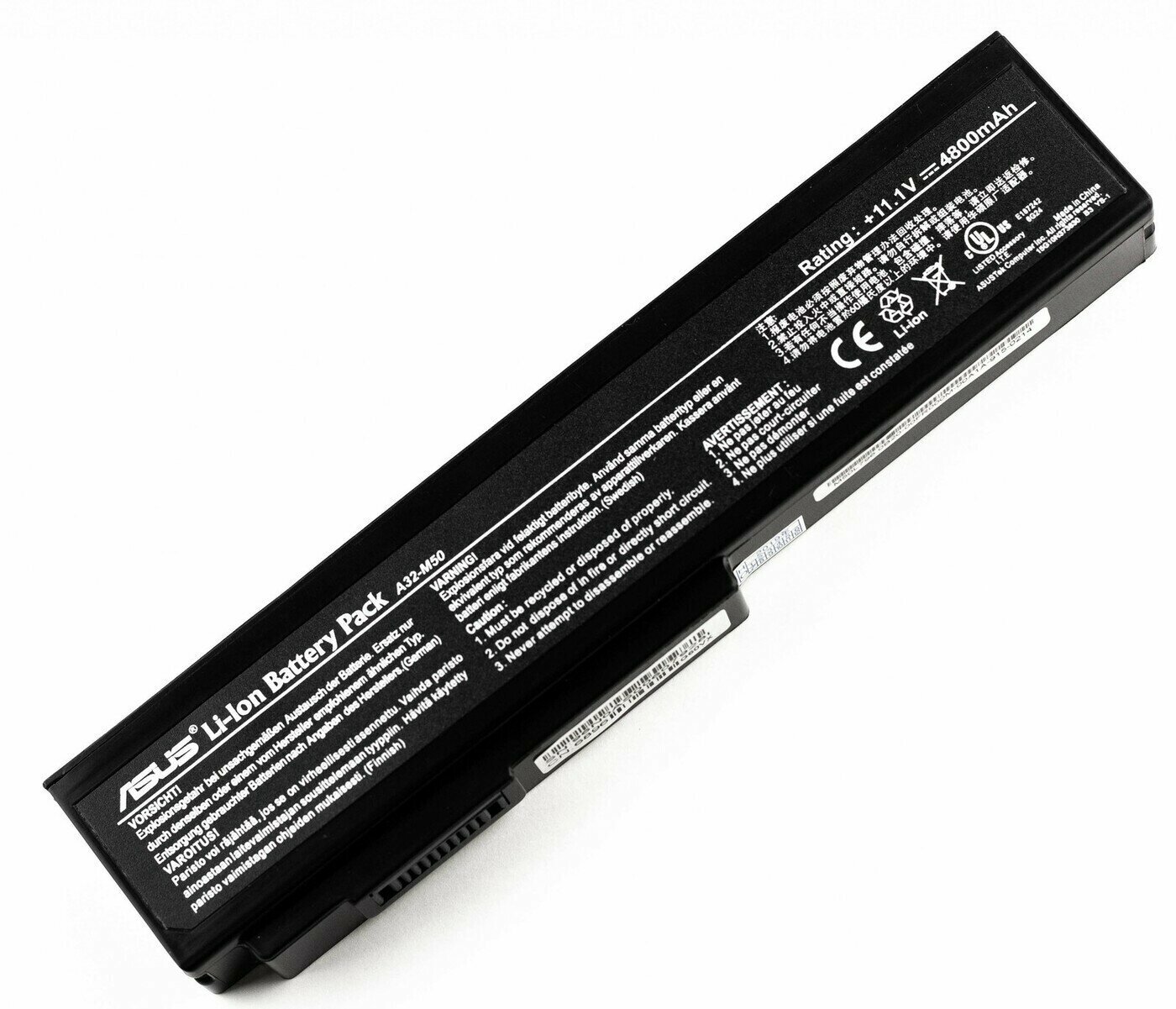 Аккумулятор для ноутбука ASUS M50 M50A M50S M50Sa M50Sr M50Sv (11.1V 4800mAh) P/N: A32-M50 A33-M50 A32-N61 A31-B43 A32-H36