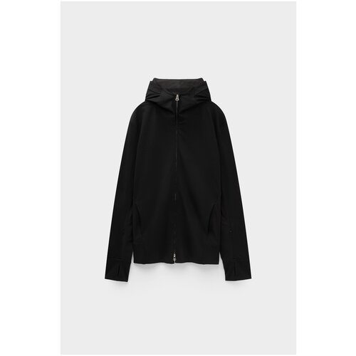 фото Худи ermi, силуэт свободный, средней длины, карманы, капюшон, карманы, размер xl, черный