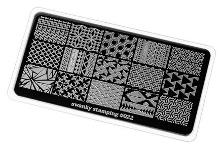 Swanky Stamping пластина 022 12 х 6 см black