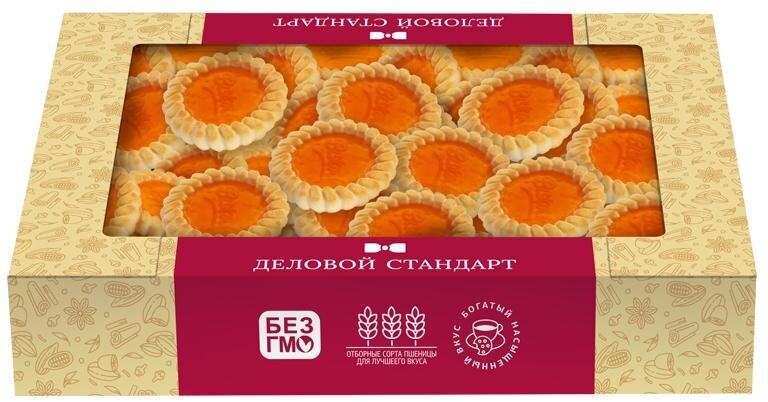 Печенье сдобное Деловой Стандарт Cookies with orange marmalade, 420г - фотография № 1