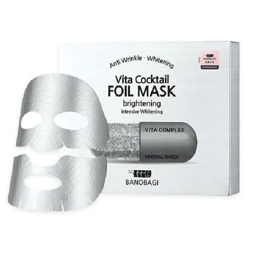 Купить BanoBagi Vita Cocktail Brightening Foil Mask Маска фольгированная для сияния кожи, 10шт.