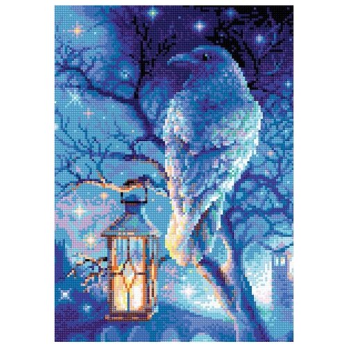 фото Мудрый ворон набор для выкладывания стразами 27х38 риолис ам0043