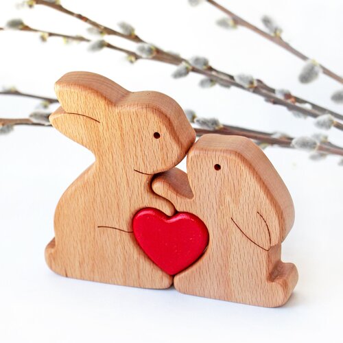 Деревянная статуэтка Взаимная любовь