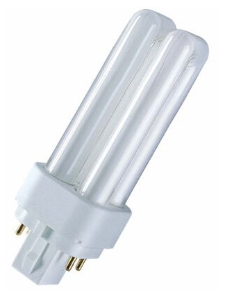 Лампа люминесцентная КЛЛ неинтегрирован. OSRAM CFL DULUX D/E 26W/840 G24Q-3 - фотография № 1