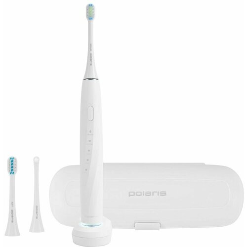 Зубная щетка Polaris PETB 0105 TC звуковая режимов - 5 насадок - 3 шт питание от аккумулятора белая 599900₽