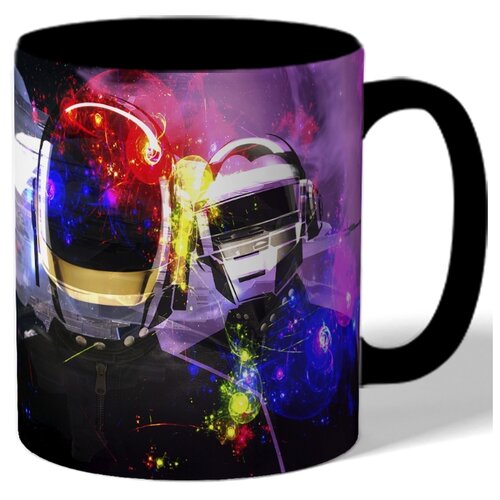 фото Кружка цветная с рисунком daft punk цветные огни drabs