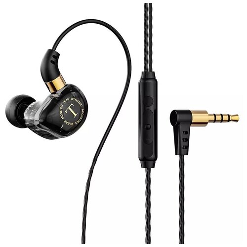 Наушники HiFi проводные спортивные EARDECO чёрные 1475₽