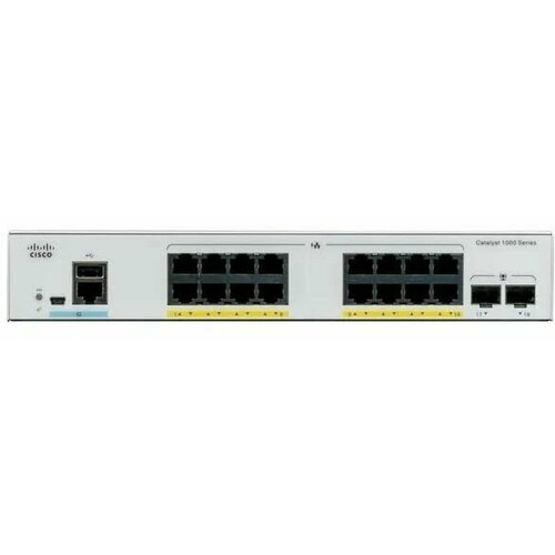 Коммутатор управляемый Cisco C1000-16FP-2G-L (16 портов 10/100/1000 Мбит/сек, 2xSFP)