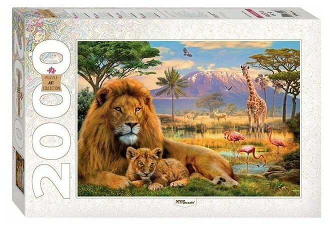 Пазл Step puzzle Art Collection Лев 84028, 2000 дет., 68х96х5.5 см, разноцветный - фотография № 4