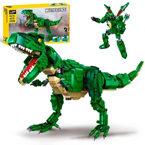 фото Конструктор decool тираннозавр рекс трансформер 2 в 1 детский игровой набор динозавра на 838 деталей toys