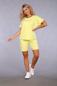 Фото Женский костюм летний с шортами желтый Мимоза IvCapriz