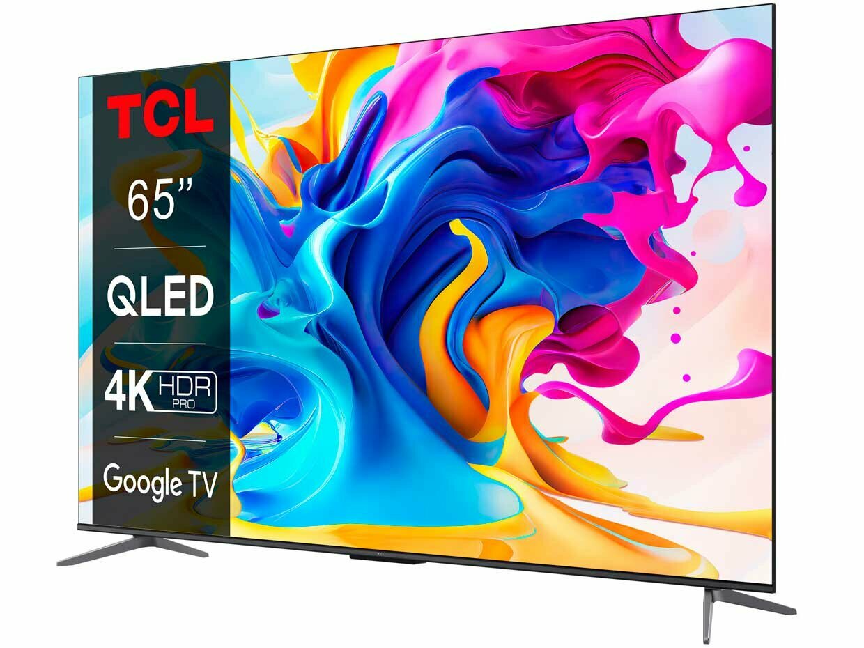 Телевизор TCL 65C647 65" QLED 4K Ultra HD Google TV черный