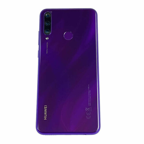 Задняя крышка (корпус) для Huawei Y6p (MED-LX9N, Original) в сборе со сканером отпечатков и антенной NFC Фиолетовый (Purple)