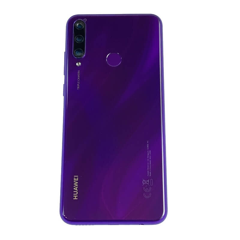 Задняя крышка (корпус) в сборе со сканером отпечатков для Huawei Y6p (Original) (Фиолетовый)