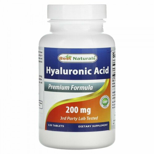 Best Naturals, Hyaluronic Acid, 200 mg, 120 Tablets