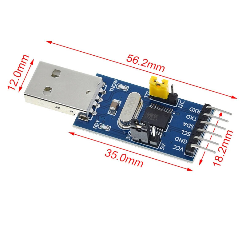 USB-TTL (USB-UART) / USB-I2C программатор (CH341T)