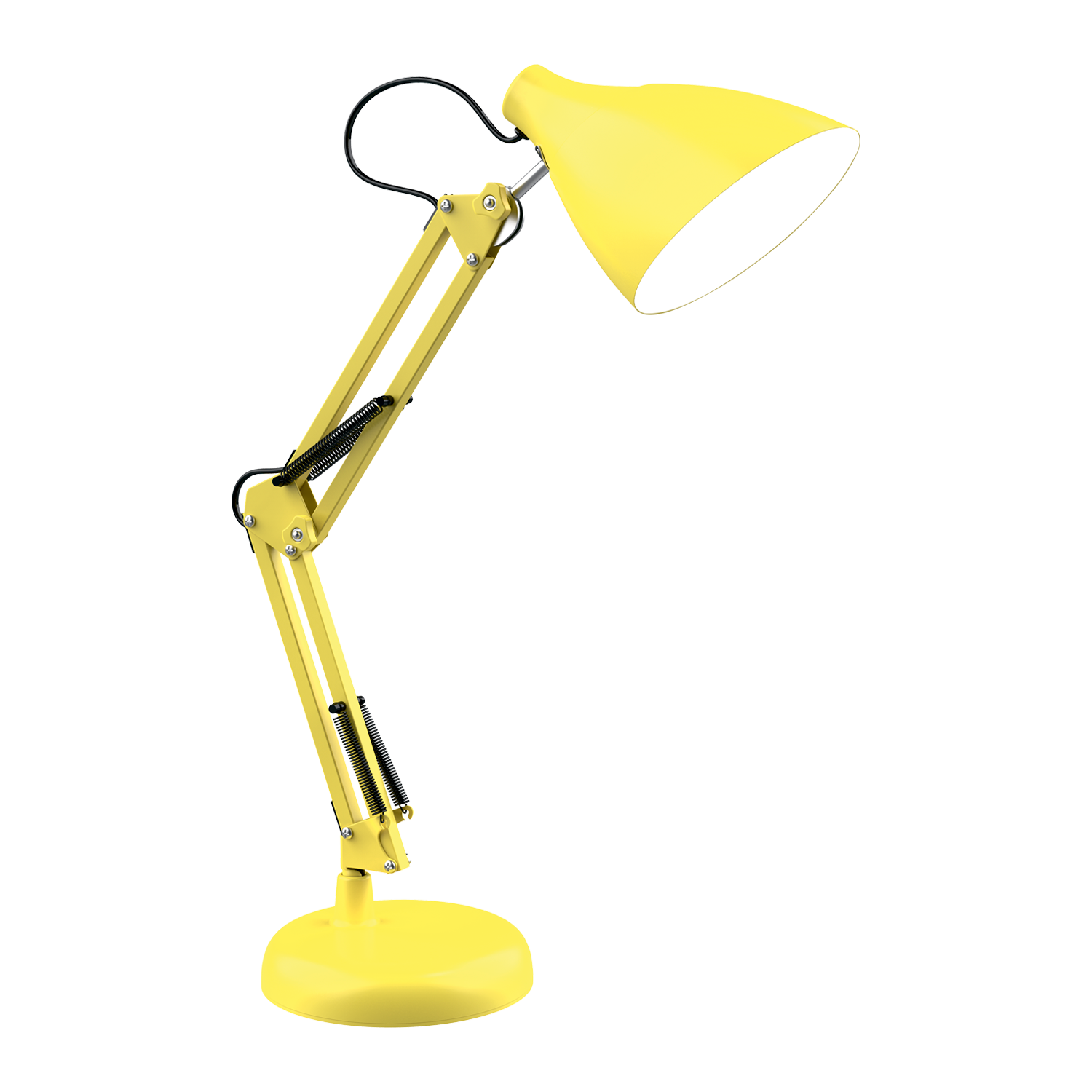 Светильник настольный под лампу E27 220V 60Вт желтый со струбциной и основанием