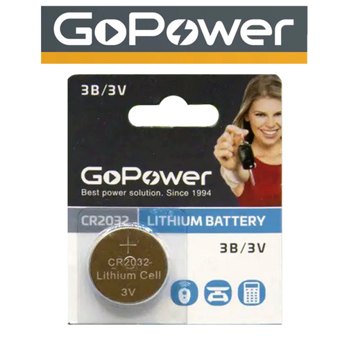 Гоу Паувер / Go Power - Батарейка Lithium Battery CR2032 3V 1 шт