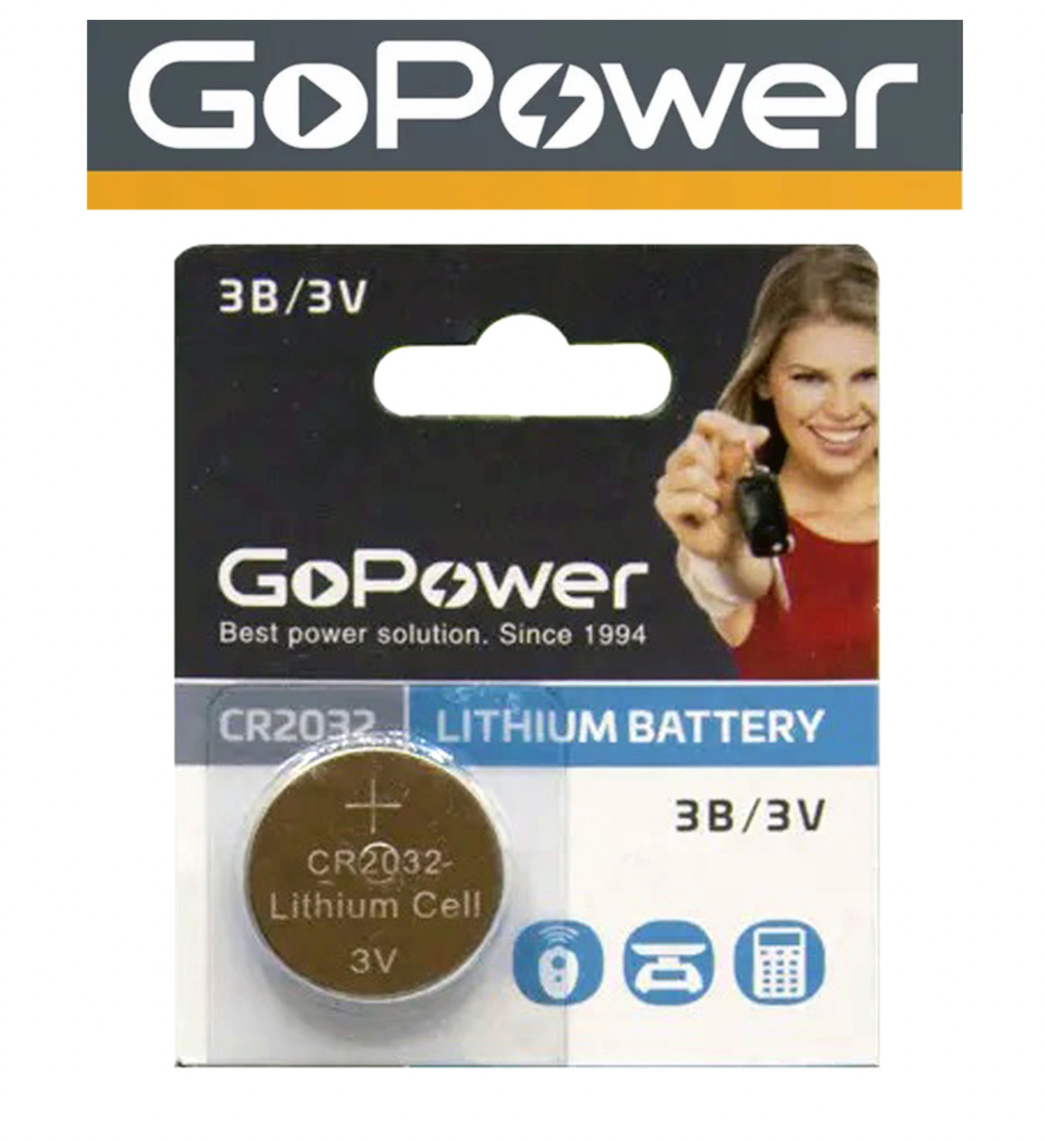 Гоу Паувер / Go Power - Батарейка Lithium Battery CR2032 3V 1 шт