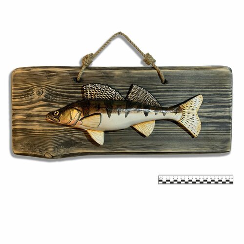 Керамическая настенная статуэтка судака исп. 5