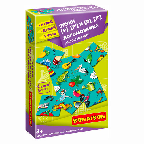 Настольная игра логомозаика. звуки Р, Р' и Л Л' Играй, Думай, Учись Bondibon