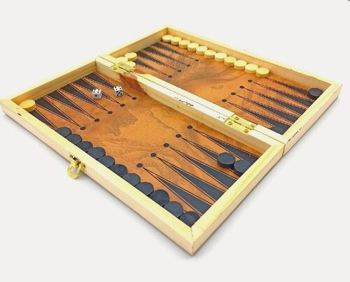 Изображение товара Игра настольная "Шашки, шахматы и нарды", складная, деревянная, пластик